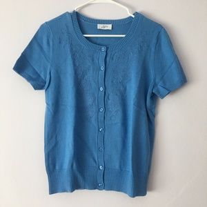 LOFT | Sweaters | Ann Taylor Loft Short Sleeve Button Down Cardigan |  Poshmark